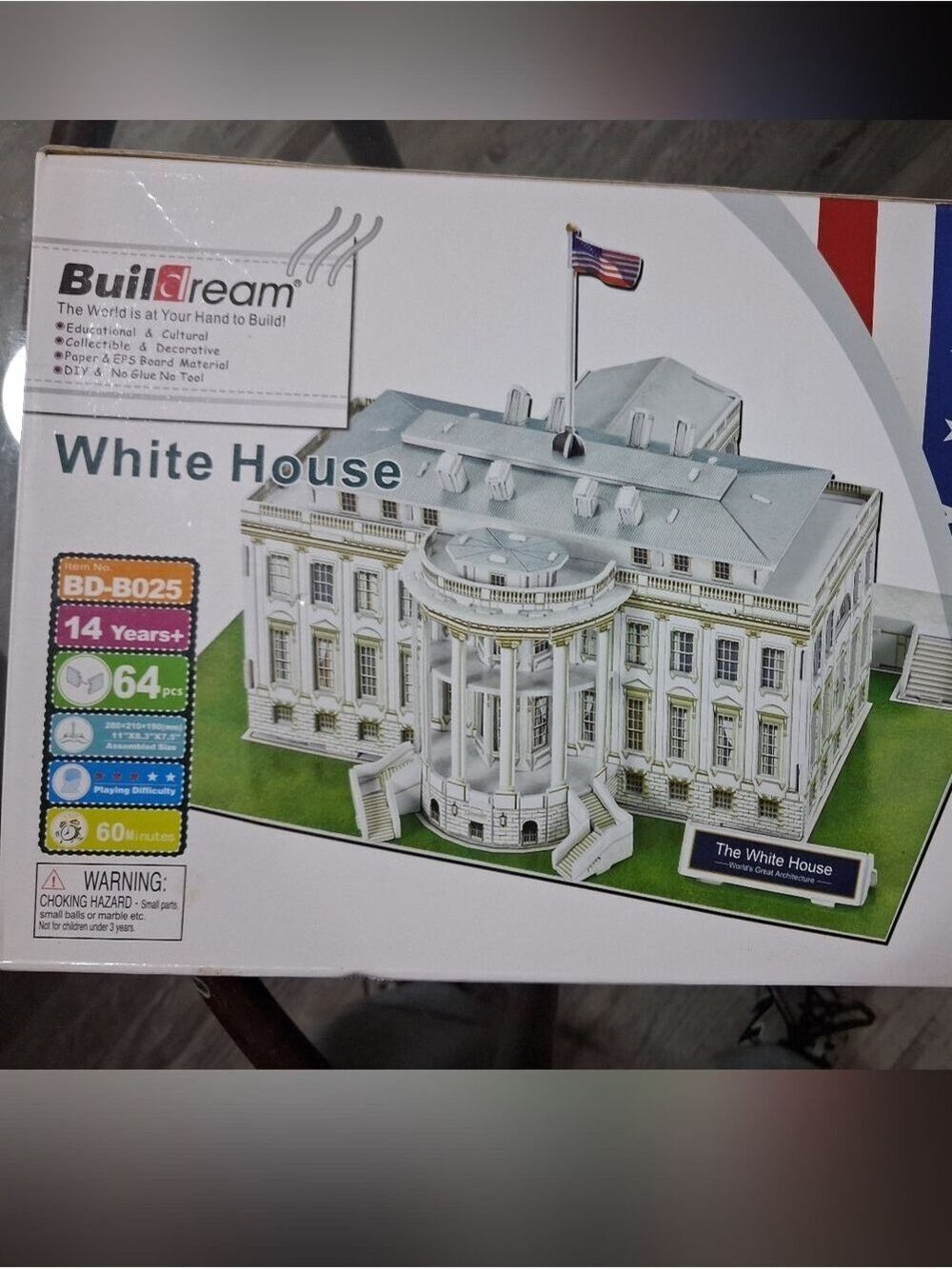 Buildream 3D Puzzle The White House Worlds Great Architecture 64 Pcs